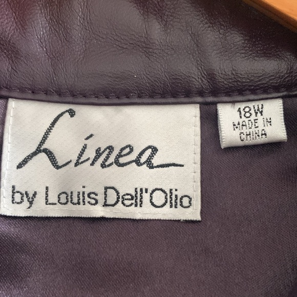 Linea by Louis Dell’ Olio Purple Jacket Leather Jacket - Picture 15 of 16